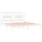 3104084 vidaXL Bed Frame without Mattress White Solid Wood 200x200 cm (810038+818691)