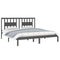3104085 vidaXL Bed Frame without Mattress Grey Solid Wood 200x200 cm (810039+818692)