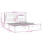 3104085 vidaXL Bed Frame without Mattress Grey Solid Wood 200x200 cm (810039+818692)
