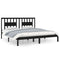 3104087 vidaXL Bed Frame without Mattress Black Solid Wood 200x200 cm (810041+818694)