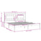 3104087 vidaXL Bed Frame without Mattress Black Solid Wood 200x200 cm (810041+818694)