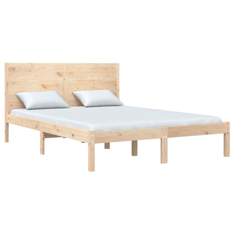 vidaXL Bed Frame without Mattress 135x190 cm Double Solid Wood