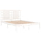 vidaXL Bed Frame without Mattress White 120x190 cm Small Double Solid Wood