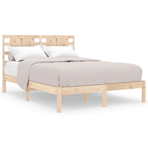 vidaXL Bed Frame without Mattress 135x190 cm Double Solid Wood