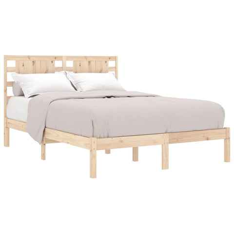 vidaXL Bed Frame without Mattress 135x190 cm Double Solid Wood
