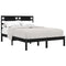 vidaXL Bed Frame without Mattress Black 140x190 cm Solid Wood Pine