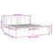 vidaXL Bed Frame without Mattress Honey Brown 200x200 cm Solid Wood Pine