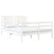 vidaXL Bed Frame without Mattress White 120x190 cm Small Double Solid Wood Pine