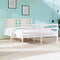 vidaXL Bed Frame without Mattress White 120x190 cm Small Double Solid Wood Pine