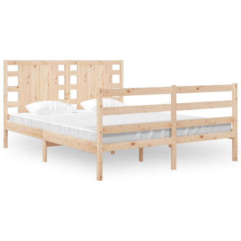 vidaXL Bed Frame without Mattress 135x190 cm Double Solid Wood Pine
