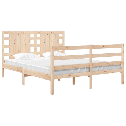 vidaXL Bed Frame without Mattress 135x190 cm Double Solid Wood Pine
