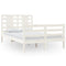vidaXL Bed Frame without Mattress White 120x200 cm Solid Wood Pine