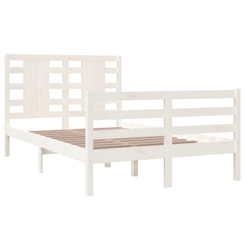vidaXL Bed Frame without Mattress White 120x200 cm Solid Wood Pine