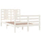 vidaXL Bed Frame without Mattress White 120x200 cm Solid Wood Pine