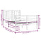 vidaXL Bed Frame without Mattress White 120x200 cm Solid Wood Pine