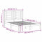vidaXL Bed Frame without Mattress Black 140x190 cm Solid Wood Pine