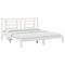 vidaXL Bed Frame without Mattress White 180x200 cm Super King Solid Wood