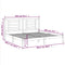 vidaXL Bed Frame without Mattress Grey 200x200 cm Solid Wood Pine