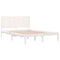 vidaXL Bed Frame without Mattress White 200x200 cm Solid Wood Pine