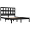 vidaXL Bed Frame without Mattress Black 140x190 cm Solid Wood Pine