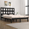 vidaXL Bed Frame without Mattress Black 140x190 cm Solid Wood Pine