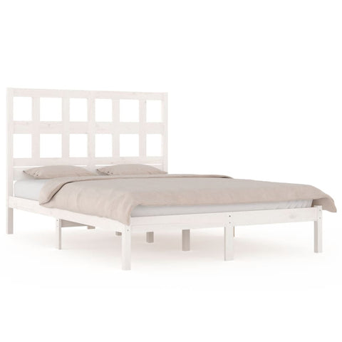 vidaXL Bed Frame without Mattress White 160x200 cm Solid Wood Pine