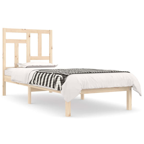 vidaXL Bed Frame without Mattress 90x190 cm Single Solid Wood Pine