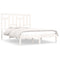 vidaXL Bed Frame without Mattress White 120x190 cm Small Double Solid Wood