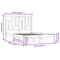 vidaXL Bed Frame without Mattress White 120x190 cm Small Double Solid Wood