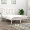 vidaXL Bed Frame without Mattress White 200x200 cm Solid Wood Pine