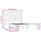 vidaXL Bed Frame without Mattress Black 200x200 cm Solid Wood Pine