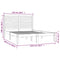 vidaXL Bed Frame without Mattress White 120x200 cm Solid Wood