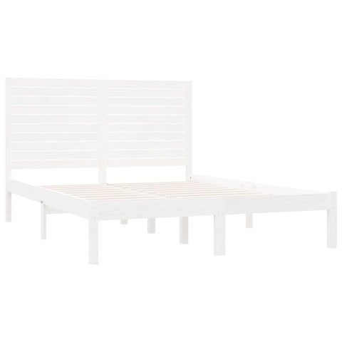 vidaXL Bed Frame without Mattress White 160x200 cm Solid Wood