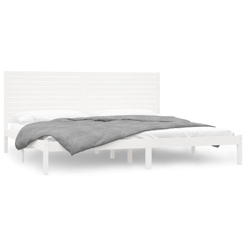vidaXL Bed Frame without Mattress White 200x200 cm Solid Wood