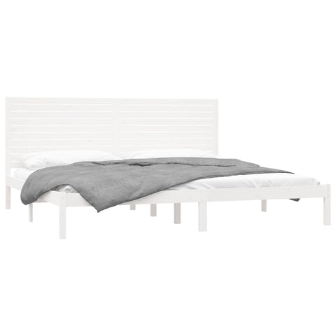 vidaXL Bed Frame without Mattress White 200x200 cm Solid Wood