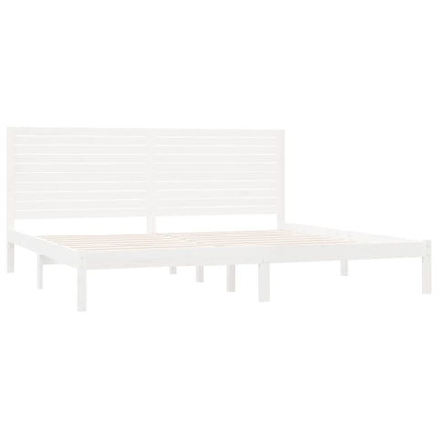 vidaXL Bed Frame without Mattress White 200x200 cm Solid Wood
