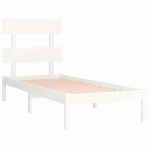 vidaXL Bed Frame without Mattress White 90x190 cm Single Solid Wood