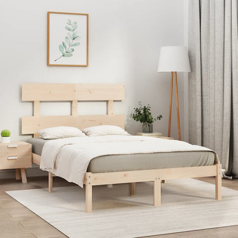 vidaXL Bed Frame without Mattress 140x190 cm Solid Wood