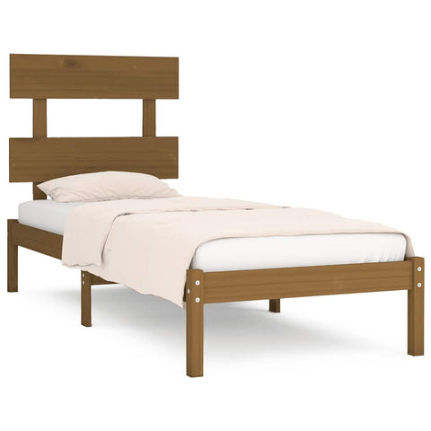 vidaXL Bed Frame without Mattress Honey Brown 100x200 cm Solid Wood