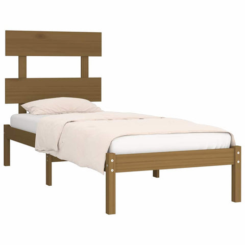 vidaXL Bed Frame without Mattress Honey Brown 100x200 cm Solid Wood