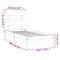 vidaXL Bed Frame without Mattress Honey Brown 100x200 cm Solid Wood