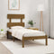 vidaXL Bed Frame without Mattress Honey Brown 100x200 cm Solid Wood