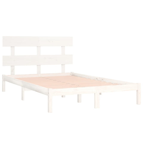 vidaXL Bed Frame without Mattress White 180x200 cm Super King Solid Wood