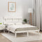 vidaXL Bed Frame without Mattress White 200x200 cm Solid Wood