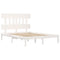 vidaXL Bed Frame without Mattress White 120x190 cm Small Double Solid Wood