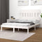 vidaXL Bed Frame without Mattress White 120x190 cm Small Double Solid Wood