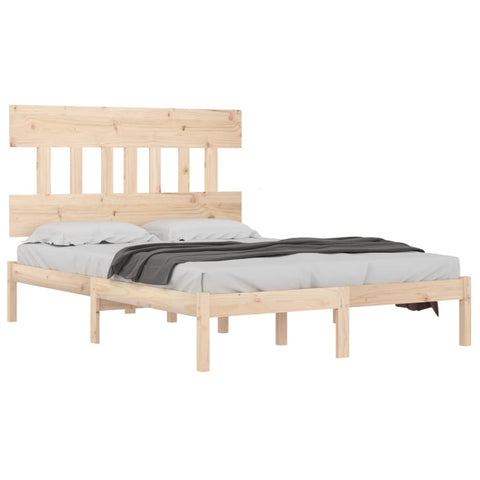 vidaXL Bed Frame without Mattress 135x190 cm Double Solid Wood