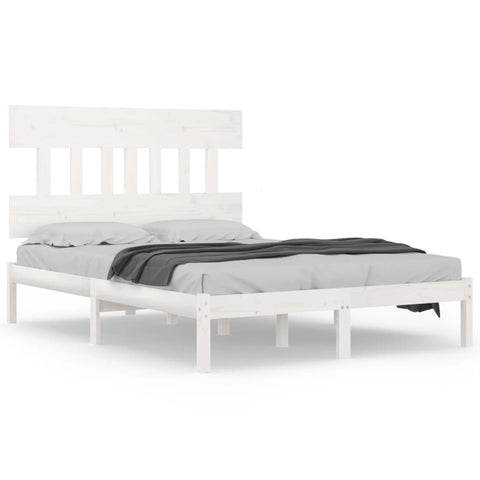 vidaXL Bed Frame without Mattress White 180x200 cm Super King Solid Wood