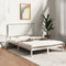vidaXL Bed Frame without Mattress White 120x190 cm Small Double Solid Wood