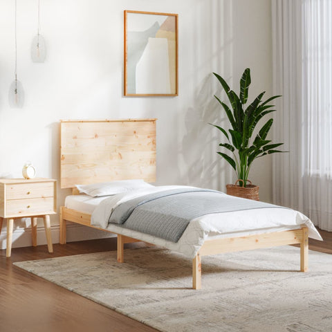 vidaXL Bed Frame without Mattress 100x200 cm Solid Wood Pine
